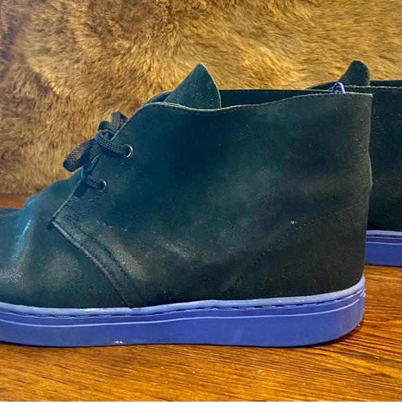 Alife black suede, blue soled shoes - Picture 5 of 8